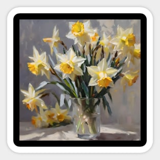 Easter Daffodils Study Sticker